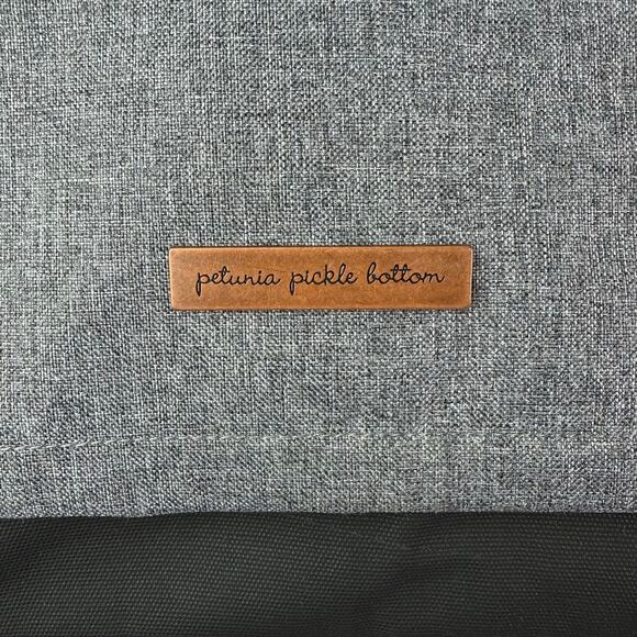 Petunia Pickle Bottom Boxy Backpack Diaper Bag Gray Black Convertible - Picture 4 of 11